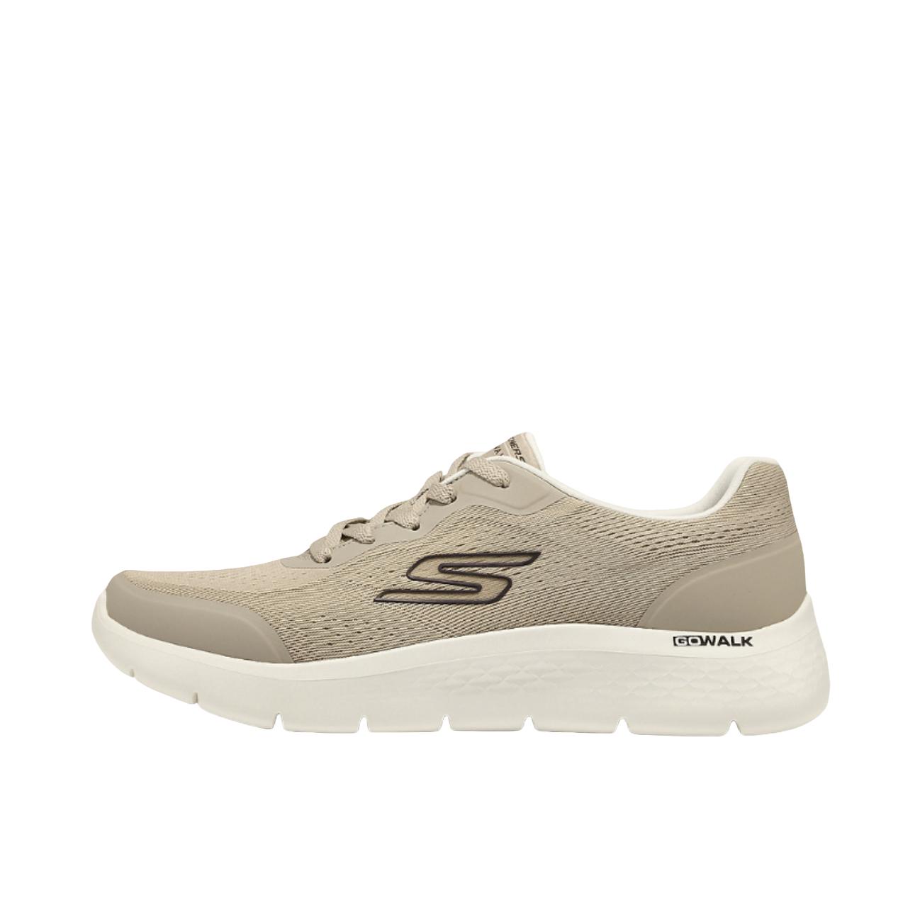推荐商品：Skechers/斯凯奇 GO WALK 运动休闲鞋 透气厚底缓震深口 灰褐色
