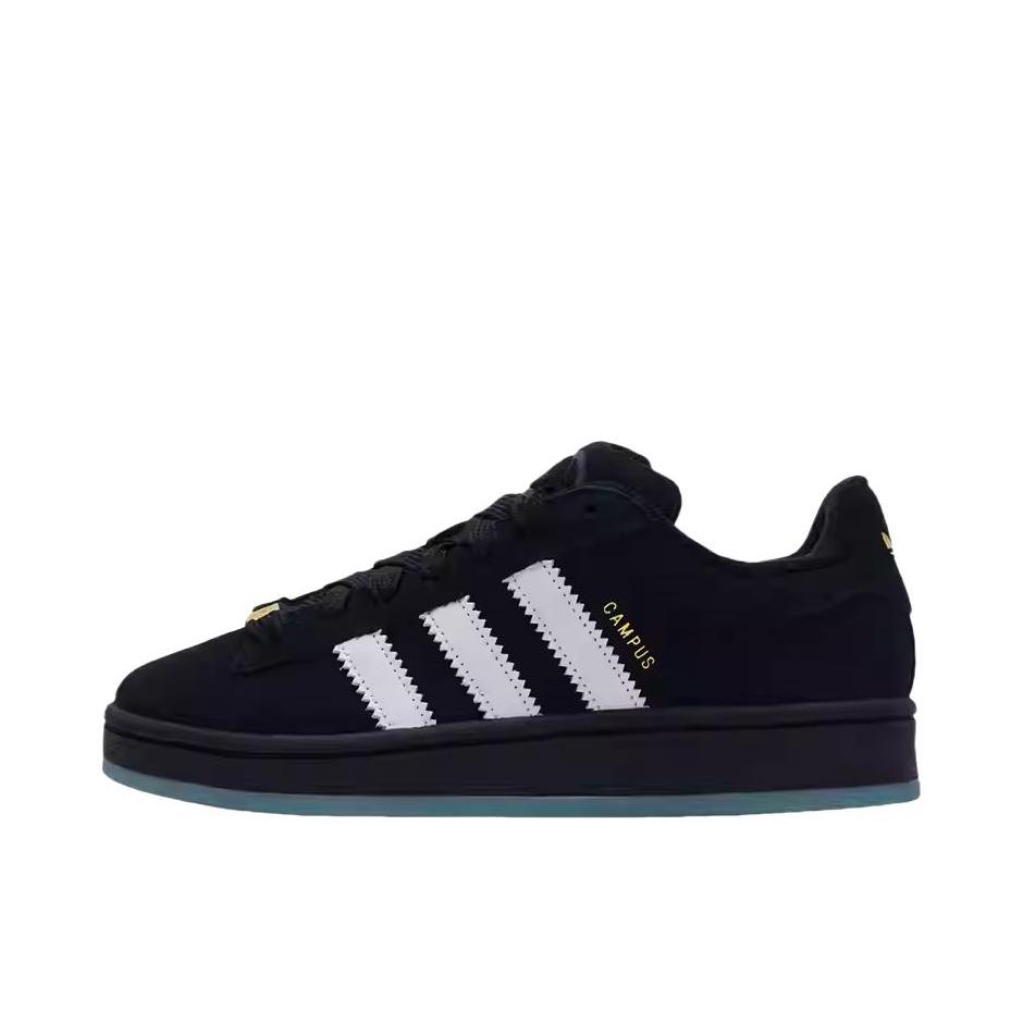 推荐商品：adidas Originals Campus 00s 板鞋 面包鞋 复古缓震透气轻便薄底贴合耐穿圆头包裹性平跟支撑 一号黑/白色