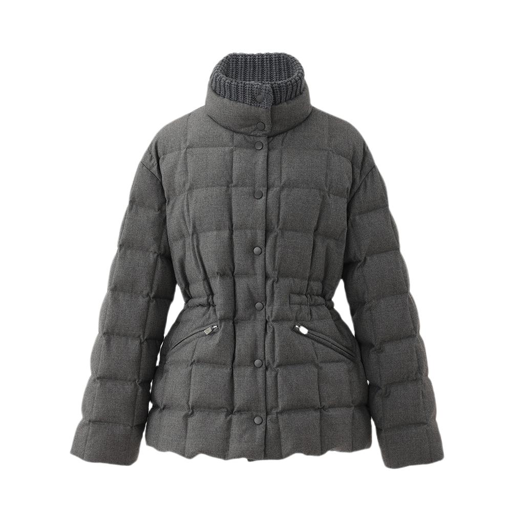 推荐商品：MARIUS 纯色收腰无帽长袖羽绒服 女装 ME13DW004 灰