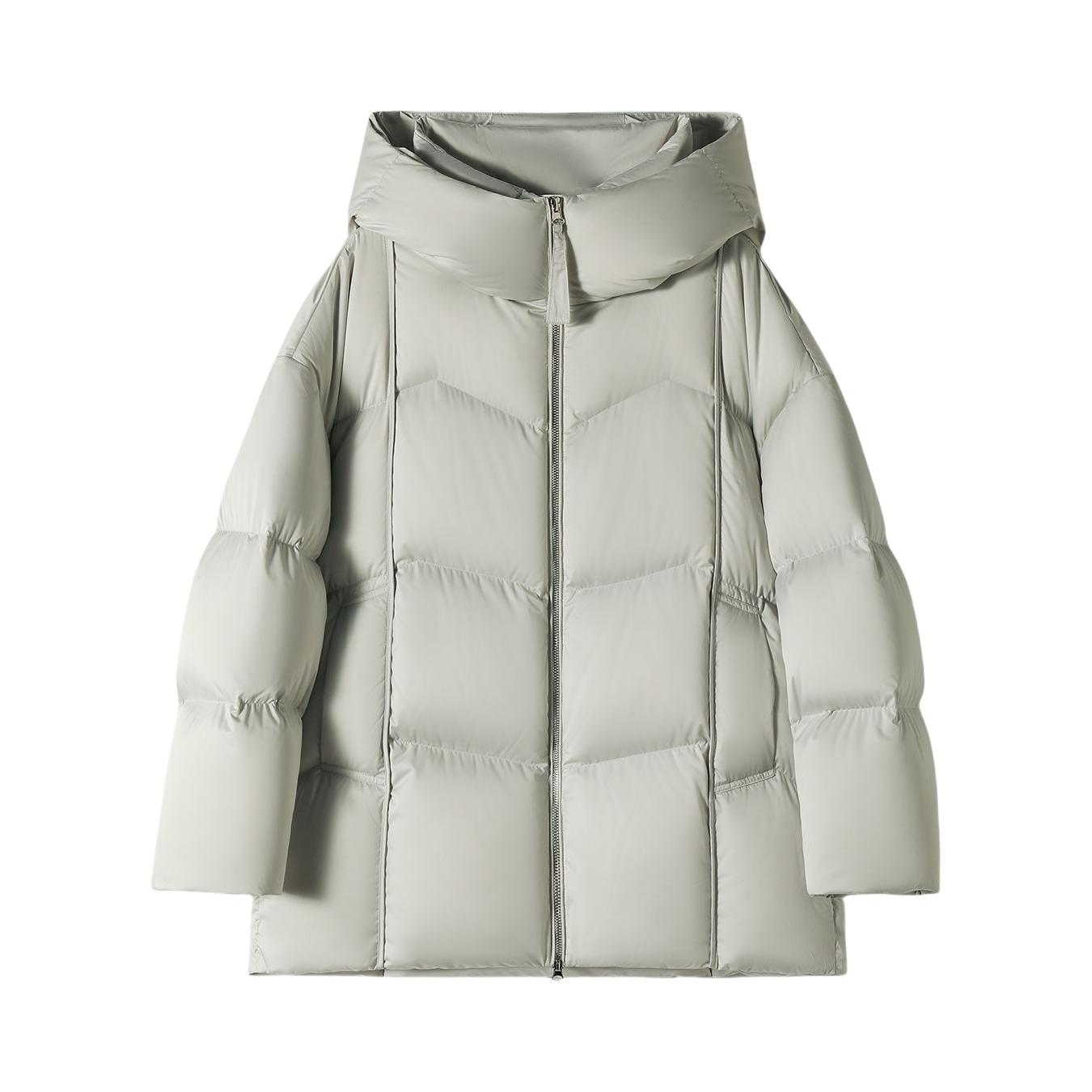 推荐商品：xhange/笑涵阁 倍暖系列纯色鹅绒长袖羽绒服 女装 YRC866310VG 奶油白