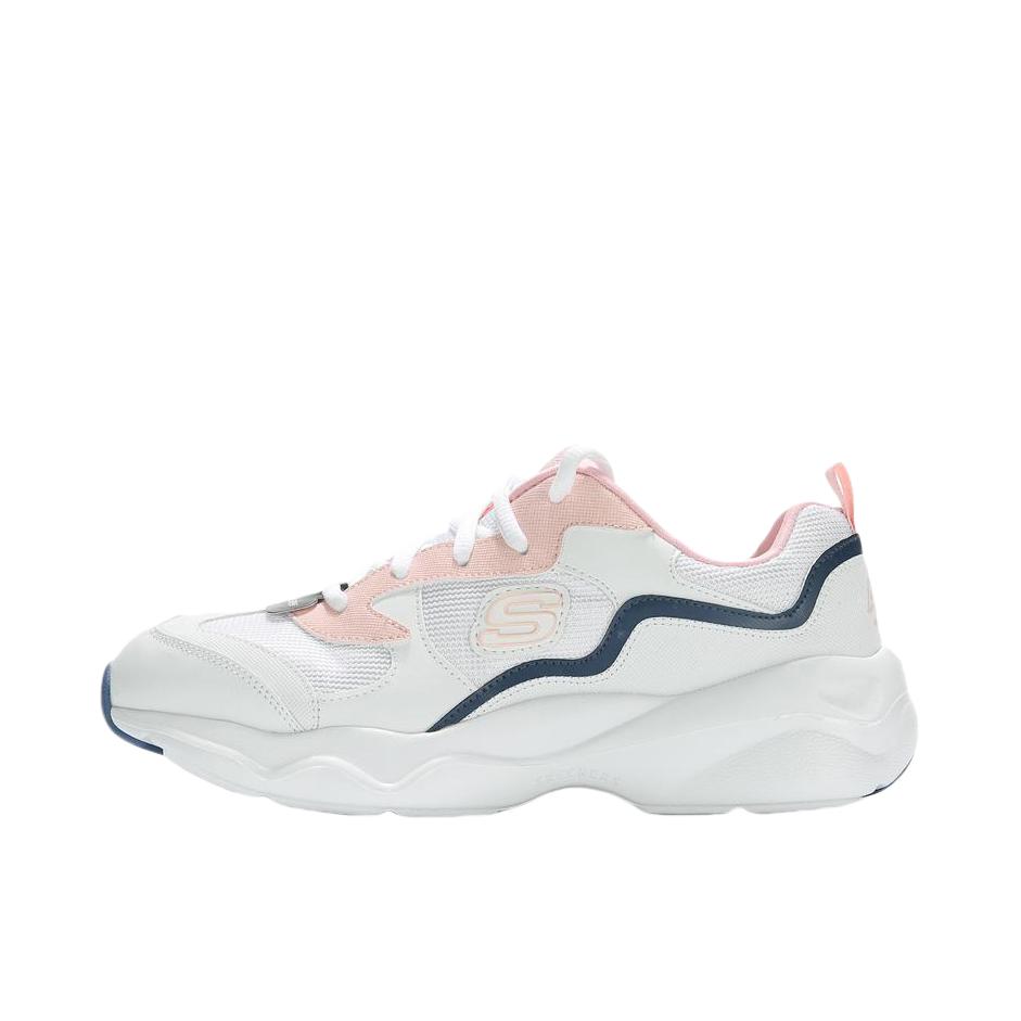 推荐商品：Skechers/斯凯奇 D'Lites Airy 防滑耐磨 减震厚底 网面透气 时尚复古 舒适百搭 增高鞋 运动休闲鞋 White/Multi 多彩色/白色