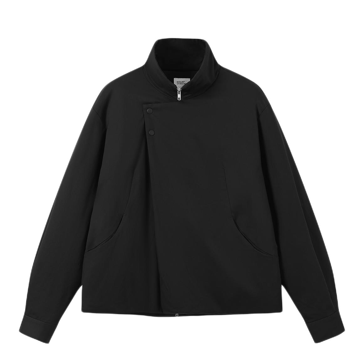 推荐商品：MOSEALAND 纯色拉链加厚长袖棉服 LM2E600 黑