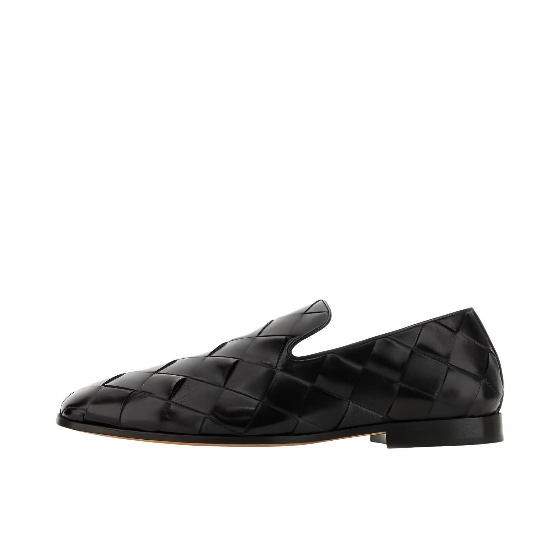 推荐商品：Bottega Veneta 葆蝶家 Roma 皮鞋 轻便舒适耐磨 黑色