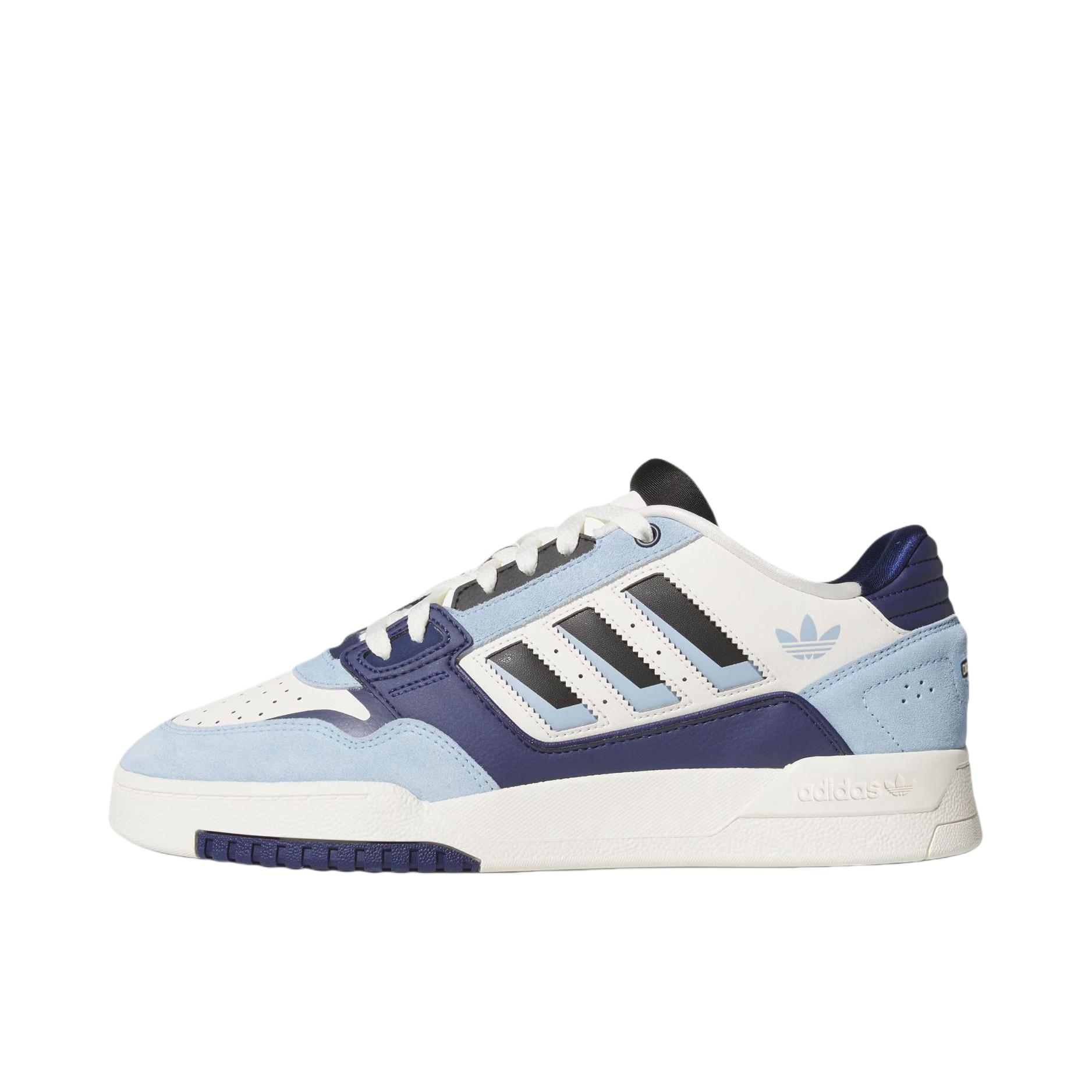 推荐商品：adidas Originals Drop Step 2.0 板鞋 舒适百搭防滑贴合耐磨篮球风流光风 白色/浅蓝色/深蓝色