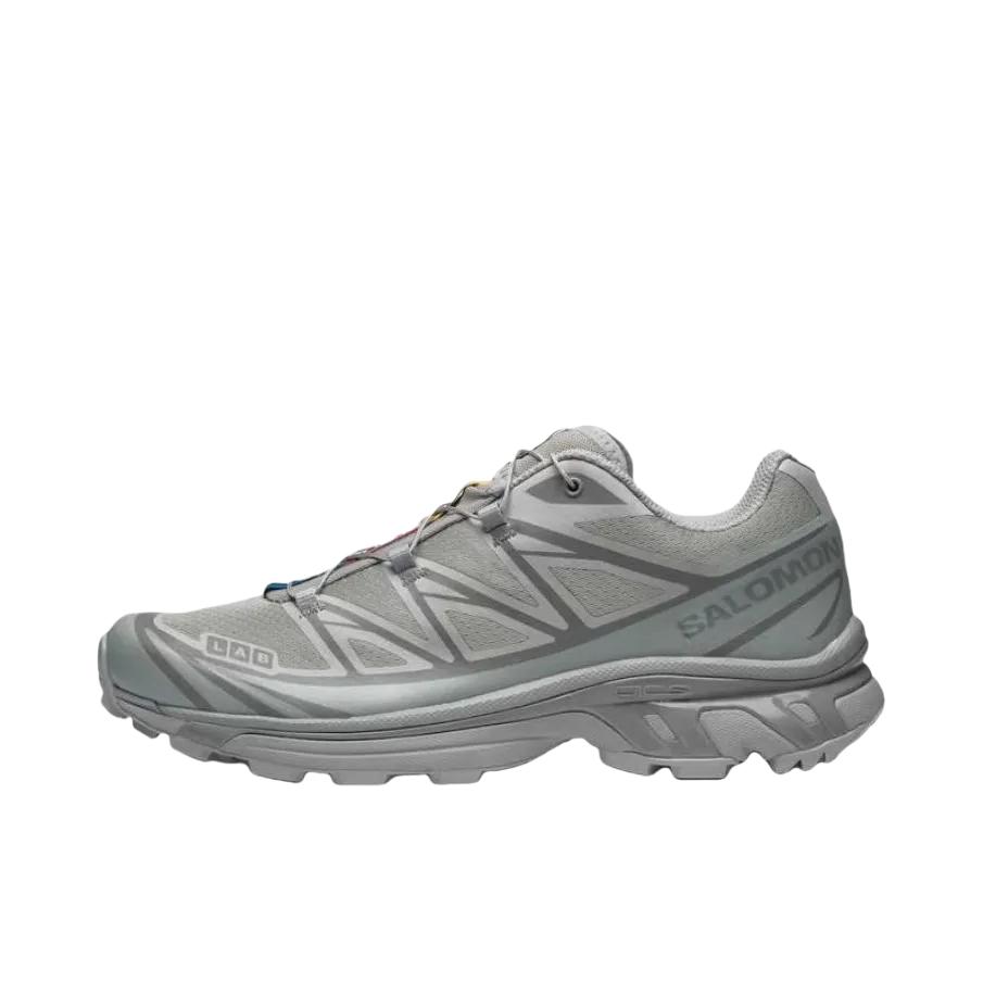 推荐商品：Salomon/萨洛蒙 XT-6 户外休闲鞋 越野跑鞋 织物复古机能透气网布支撑防水包裹性 雾蓝