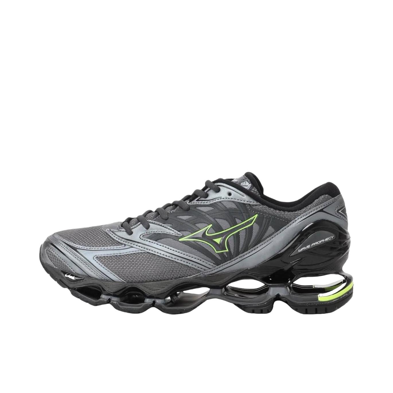 推荐商品：Mizuno/美津浓  Wave Prophecy LS  预言  缓震回弹 防滑耐磨 舒适轻便  网布  透气 拼接织物 合成革 支撑 百搭时尚 休闲运动  跑鞋 灰色/柠檬黄