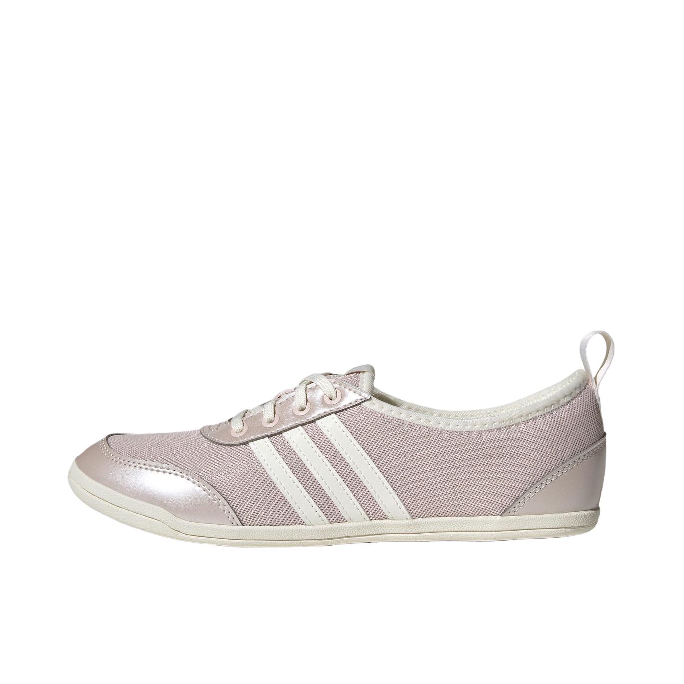 推荐商品：adidas Diona Ballet 运动休闲鞋 防滑耐磨舒适减震低帮橡胶芭蕾风薄底 女款/淡芝麻紫粉/汉玉白