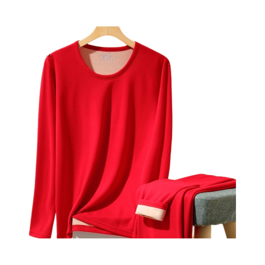 推荐商品：梦芭蒂 加绒加厚保暖内衣套装 TM3697 红/男