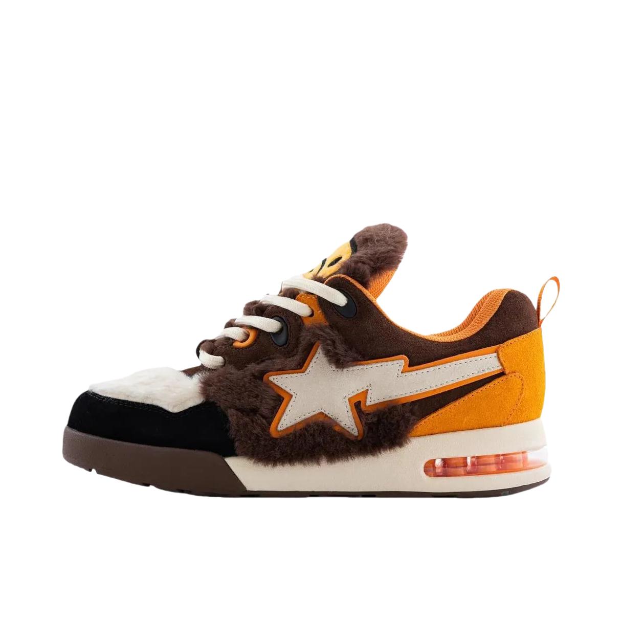 推荐商品：Bape FLIP STA 板鞋 圆头系带厚底增高 咖啡色