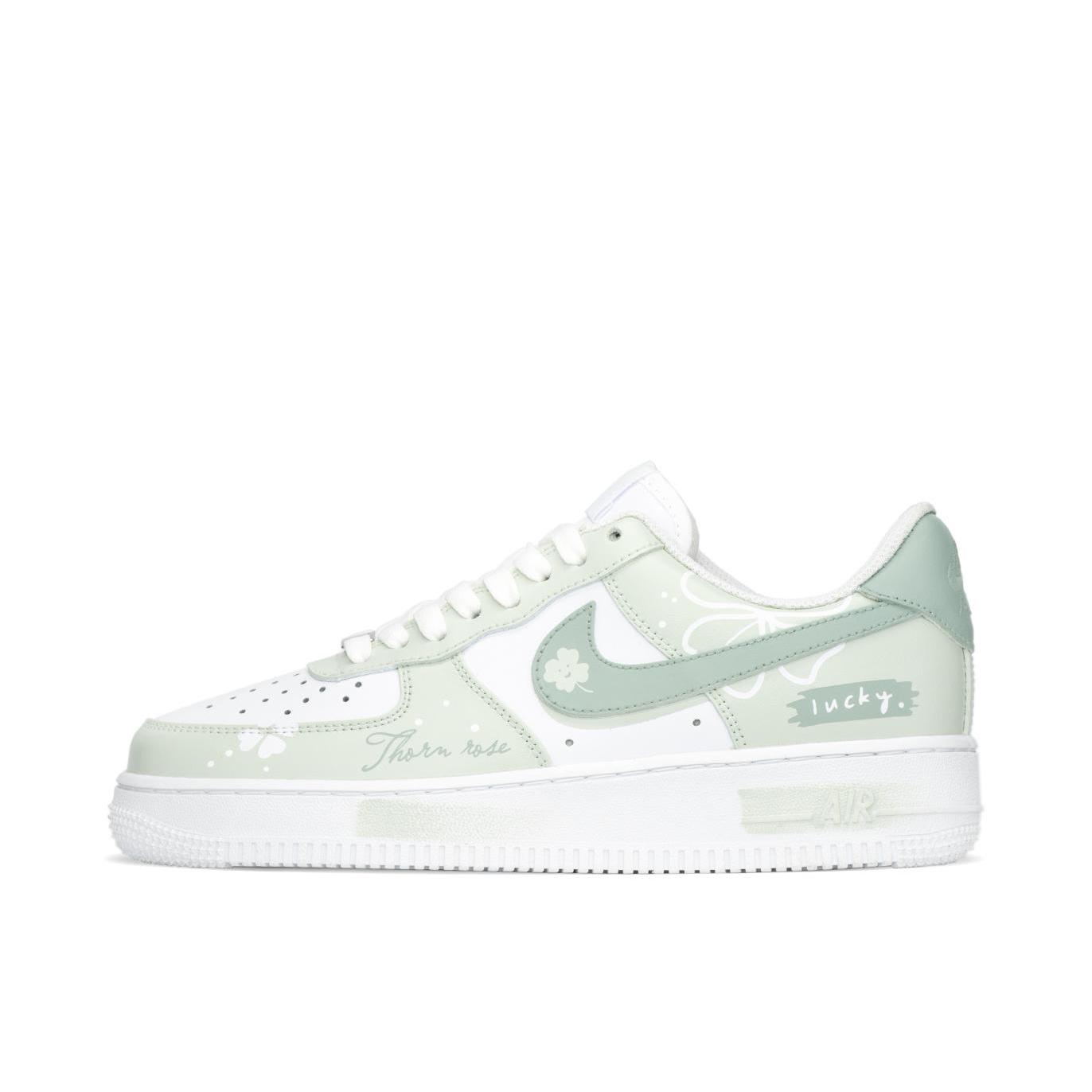推荐商品：【定制款】 Nike Air Force 1 板鞋 防滑减震耐磨低帮增高 大童/幸运草