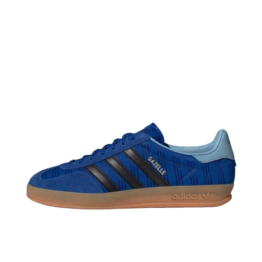 推荐商品：adidas Originals Gazelle T头鞋 德训鞋 板鞋 轻便复古薄底舒适百搭减震耐磨贴合圆头 金标/蓝色/黑色