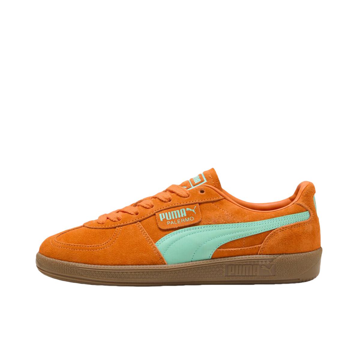 推荐商品：【朴彩英同款】 Puma/彪马 Palermo T头鞋 德训鞋 薄底鞋 板鞋 牛皮防滑耐磨舒适减震时尚复古 橙色/棕色