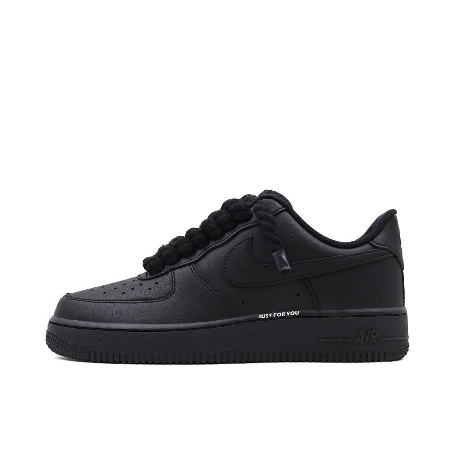推荐商品：【定制款】 Nike Air Force 1 板鞋 防滑减震耐磨低帮增高 空军黑武士/黑绳