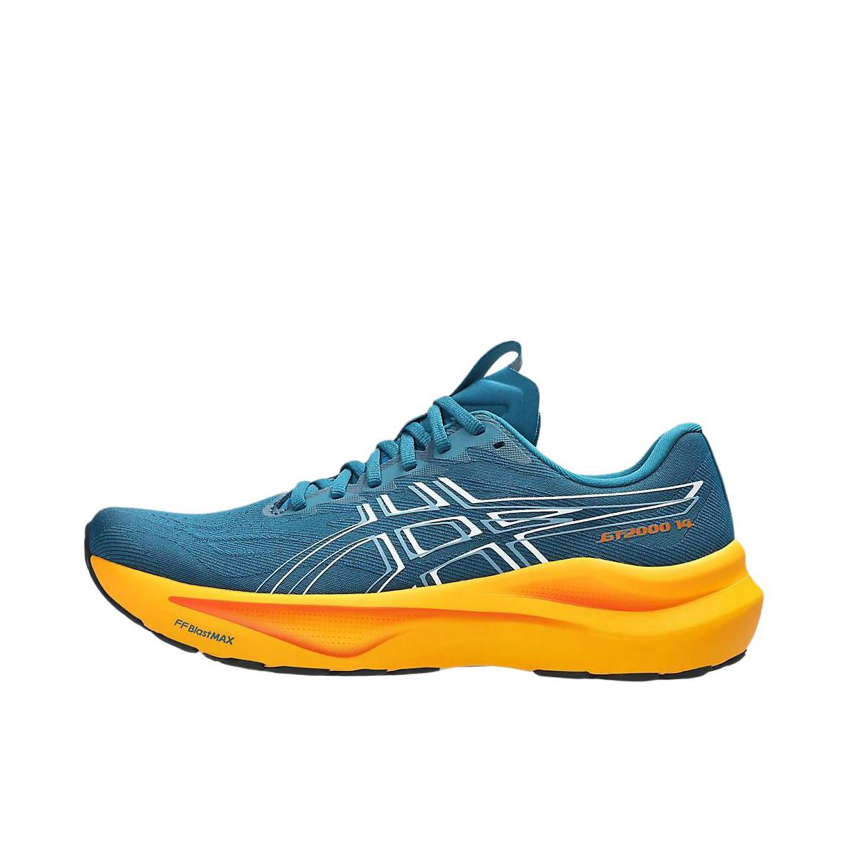 推荐商品：Asics/亚瑟士 GT-2000 14 跑鞋 舒适百搭支撑缓震回弹稳定支撑 深蓝色/绿色