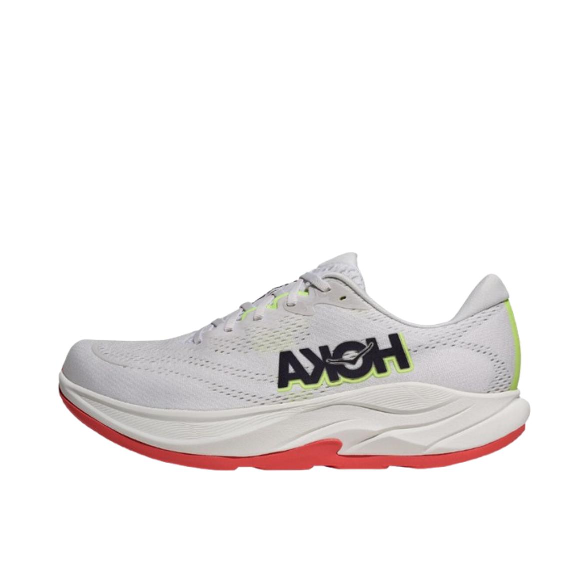 推荐商品：HOKA ONE ONE Rincon 4 林康4 公路 减震透气 防滑耐磨 跑鞋 晨霜白/闪柚绿
