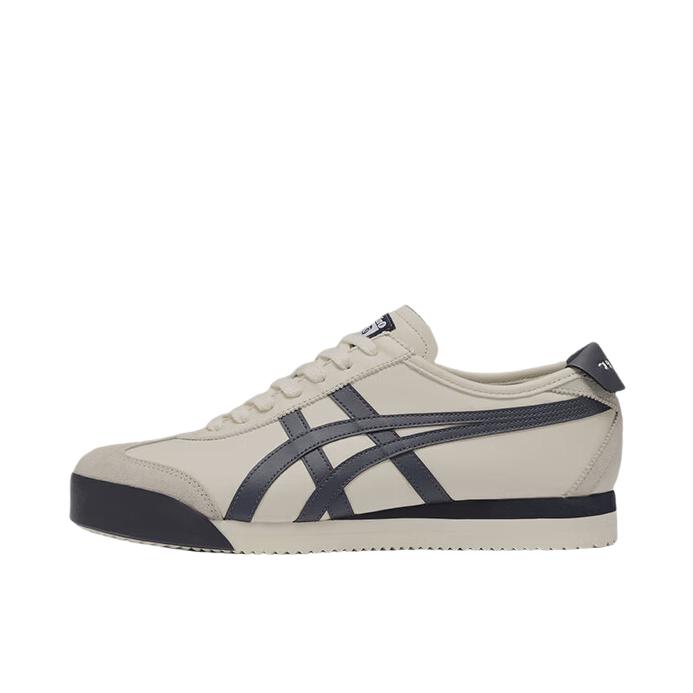 推荐商品：Onitsuka Tiger Mexico 66 德训鞋 运动休闲鞋 复古轻便透气舒适百搭防滑 米白色/深蓝色