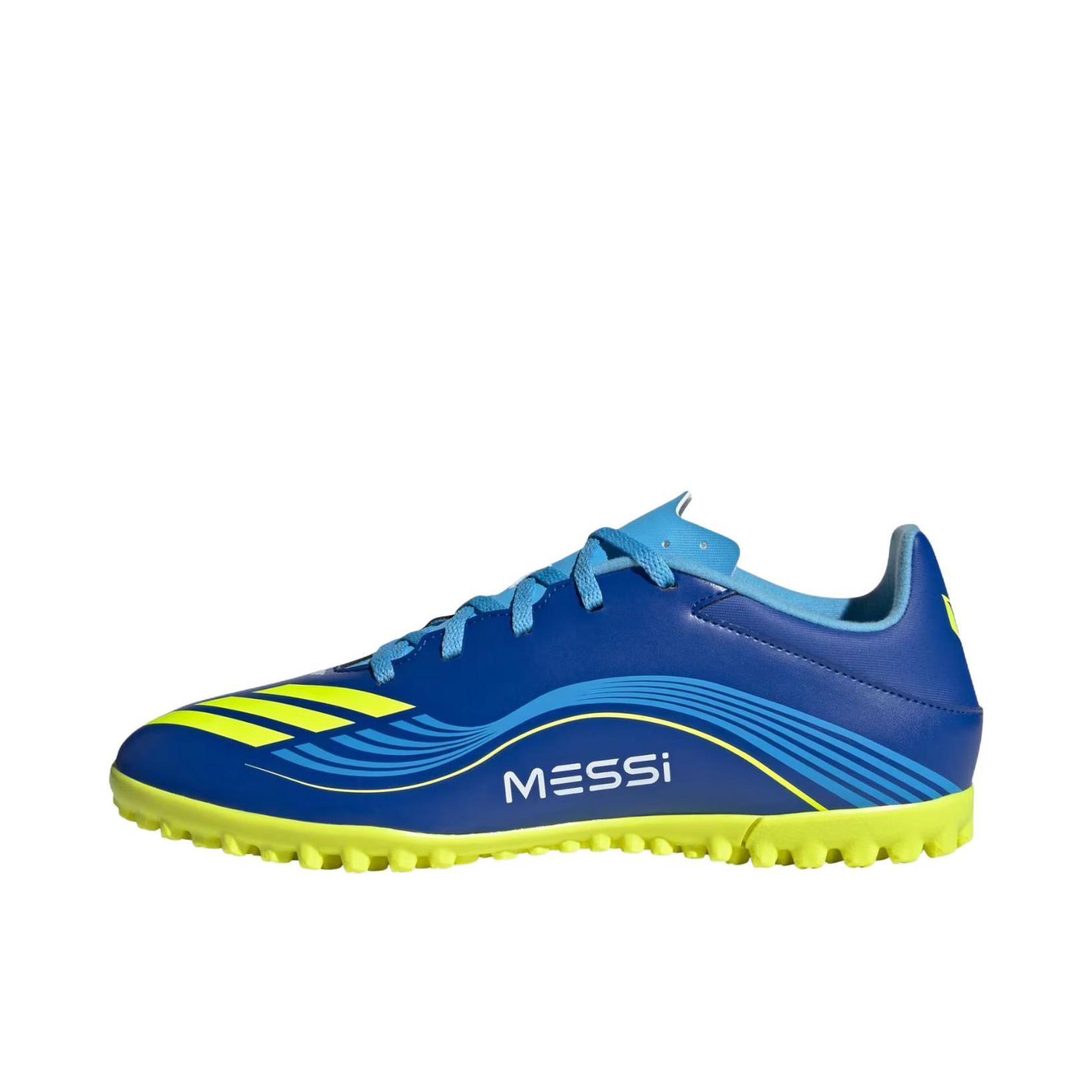 推荐商品：adidas F50 CLUB Messi TF 入门 胶质碎钉 人造草地 足球鞋 皇家蓝 