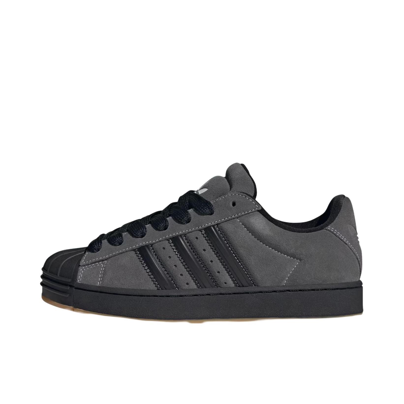 推荐商品：adidas Originals SUPERSTAR ST 板鞋 圆头平跟橡胶贴合耐穿 灰色