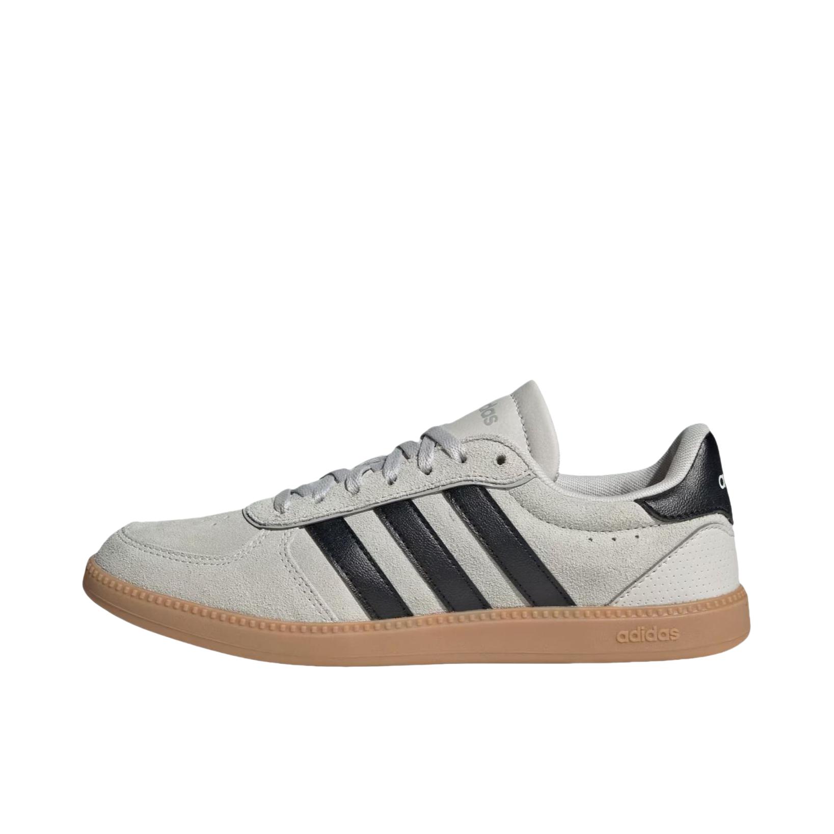 推荐商品：adidas BREAKNET SLEEK 板鞋 防滑耐磨低帮平跟橡胶舒适百搭简约贴合支撑 灰色/黑色
