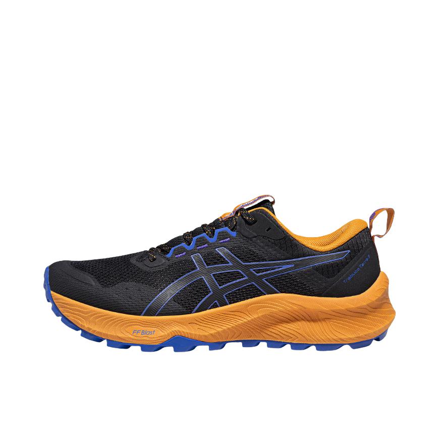 推荐商品：Asics/亚瑟士 TRABUCO TERRA 3 越野跑鞋 简约耐磨回弹低帮抓地支撑 黑色/紫色
