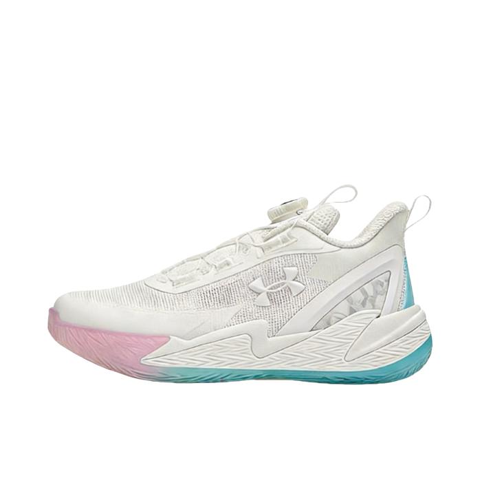 推荐商品：Under Armour/安德玛 跑鞋 透气运动休闲舒适 2531502 大童/白色/蓝色