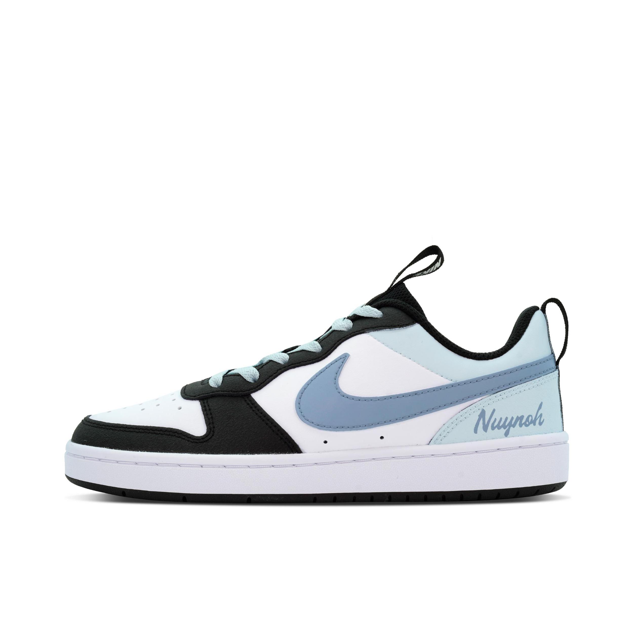推荐商品：【定制球鞋】 Nike Court Borough 2 板鞋 包裹性增高减龄解构风合成革美式防滑复古轻便 大童/星辰屿海