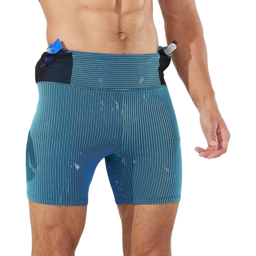 推荐商品：soruichore/斯锐科 透气吸湿排汗中腰紧身裤 D5625 蓝/带内衬/男