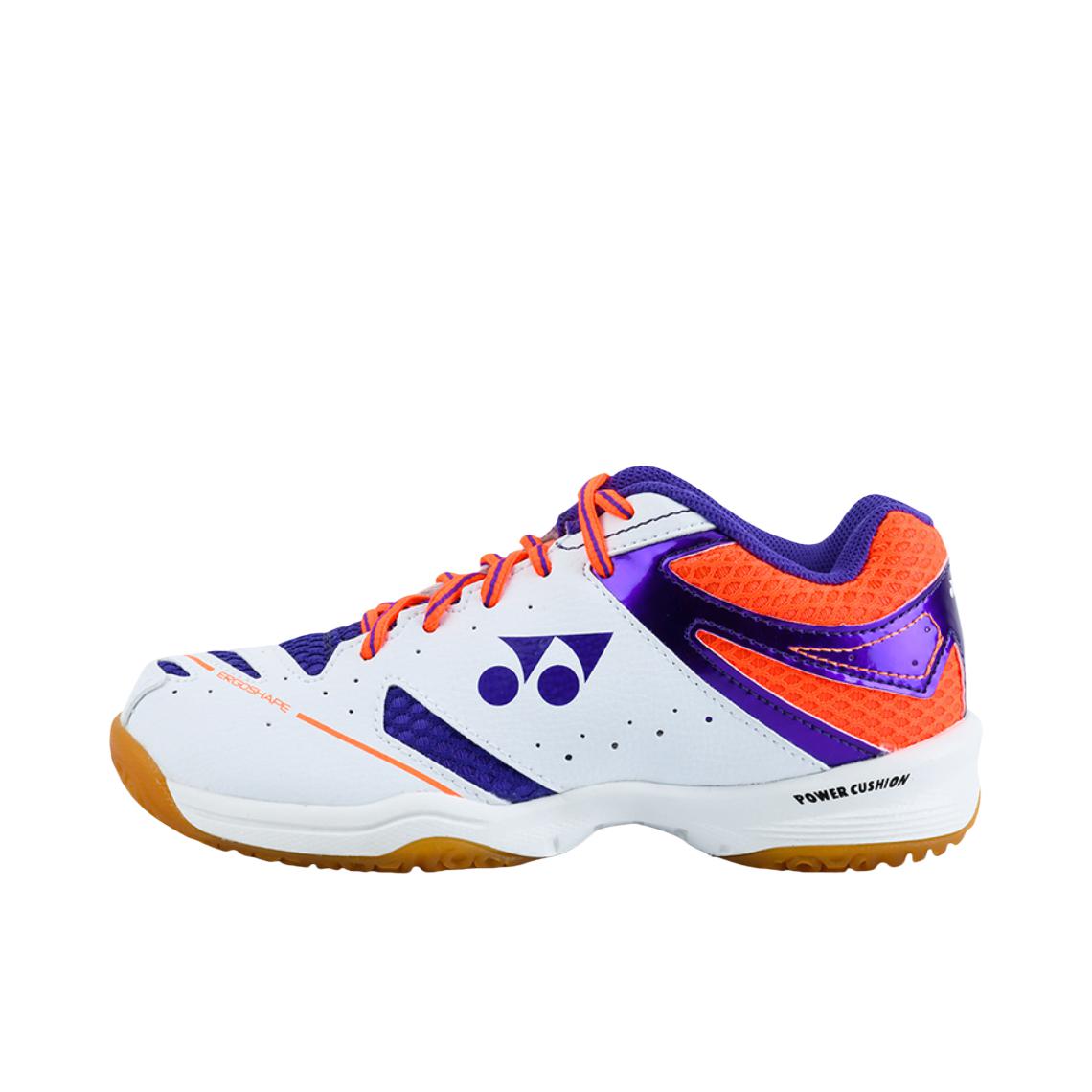 推荐商品：YONEX/尤尼克斯 Power Cushion 200系列 吸汗 防滑 减震 耐磨 包裹性 羽毛球鞋 白色/紫色