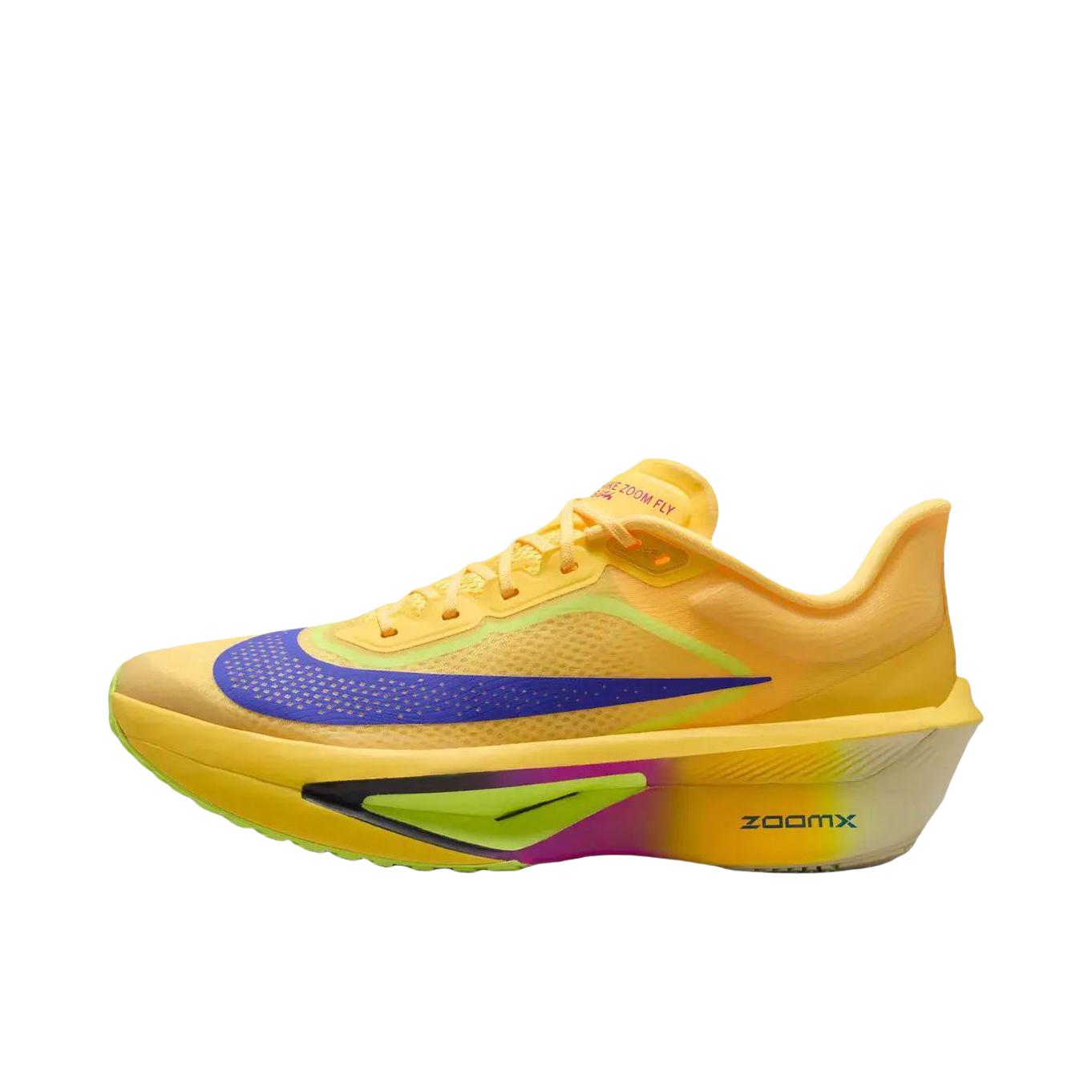 推荐商品：【520礼物】Nike Zoom Fly 6 跑鞋 碳板防滑耐磨舒适低帮圆头厚底支撑回弹贴合 柠檬黄 