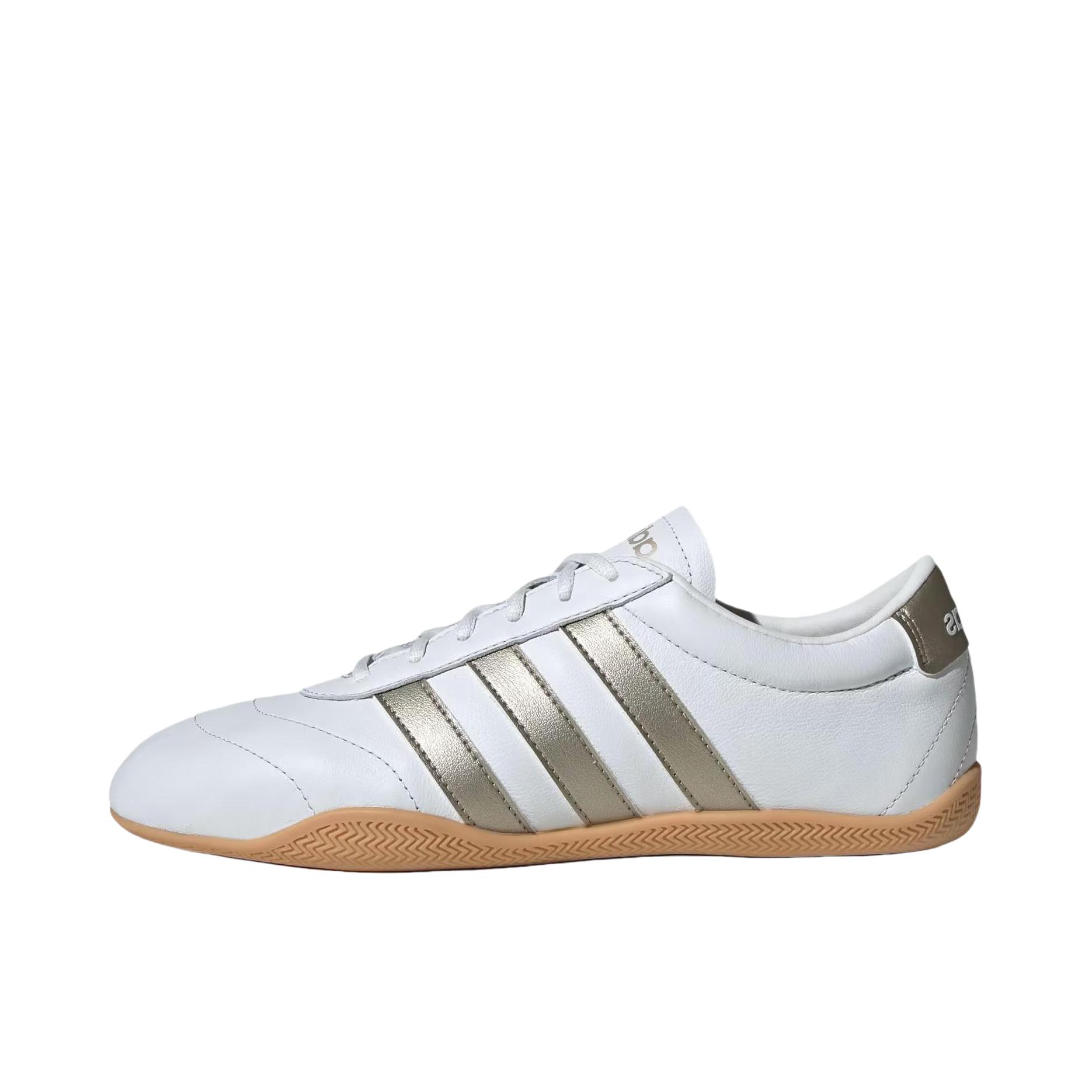 推荐商品：adidas Grand Court Lo 德训鞋 薄底鞋 运动休闲鞋 舒适潮流百搭复古贴合 白色/金色