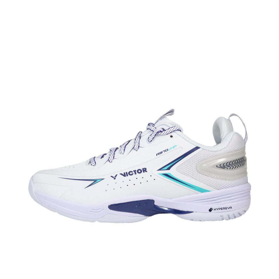 推荐商品：VICTOR/威克多 全面类A970CADV 羽毛球鞋 运动减震耐磨防滑专业 白色/光谱蓝