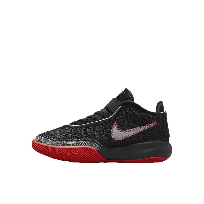 推荐商品：Nike LeBron 20 舒适减震 防滑耐磨 实战 儿童篮球鞋 Bred 小童/黑色/大学红
