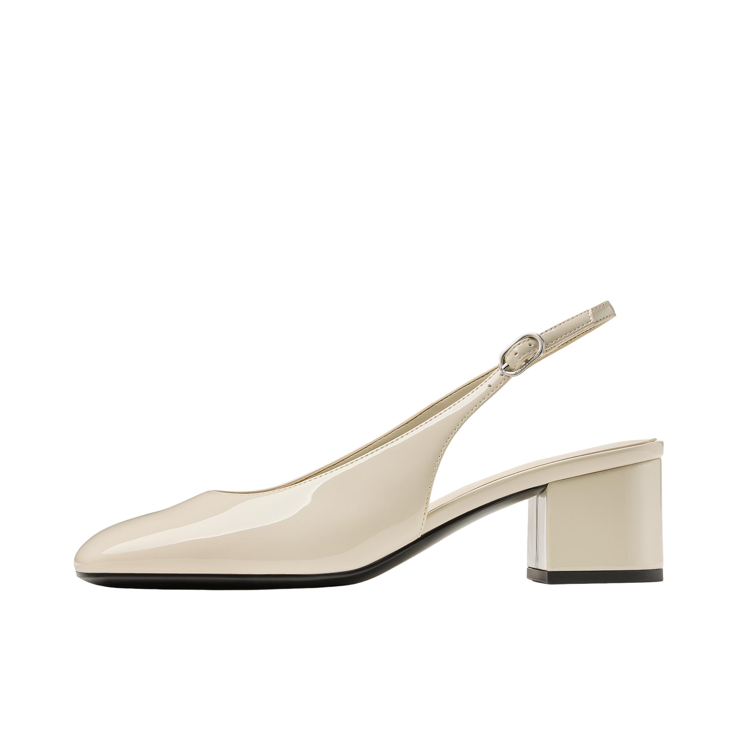 推荐商品：CHARLES&KEITH 高跟鞋 时尚舒适中跟圆头 CK1-60580334 粉白色