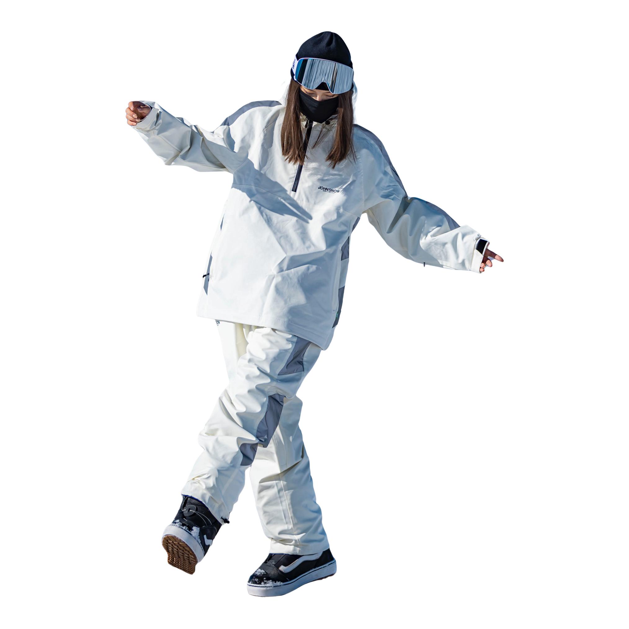 推荐商品：John Snow 防水防风保暖滑雪运动套装 JS21W071073 米白