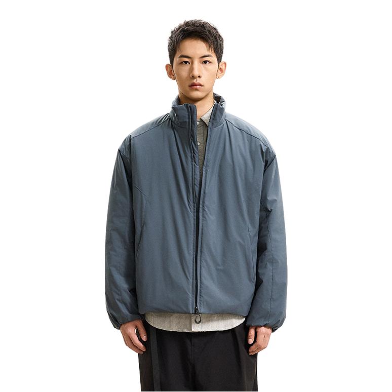 推荐商品：WEDENBORG 防泼水防风立领长袖棉服 灰