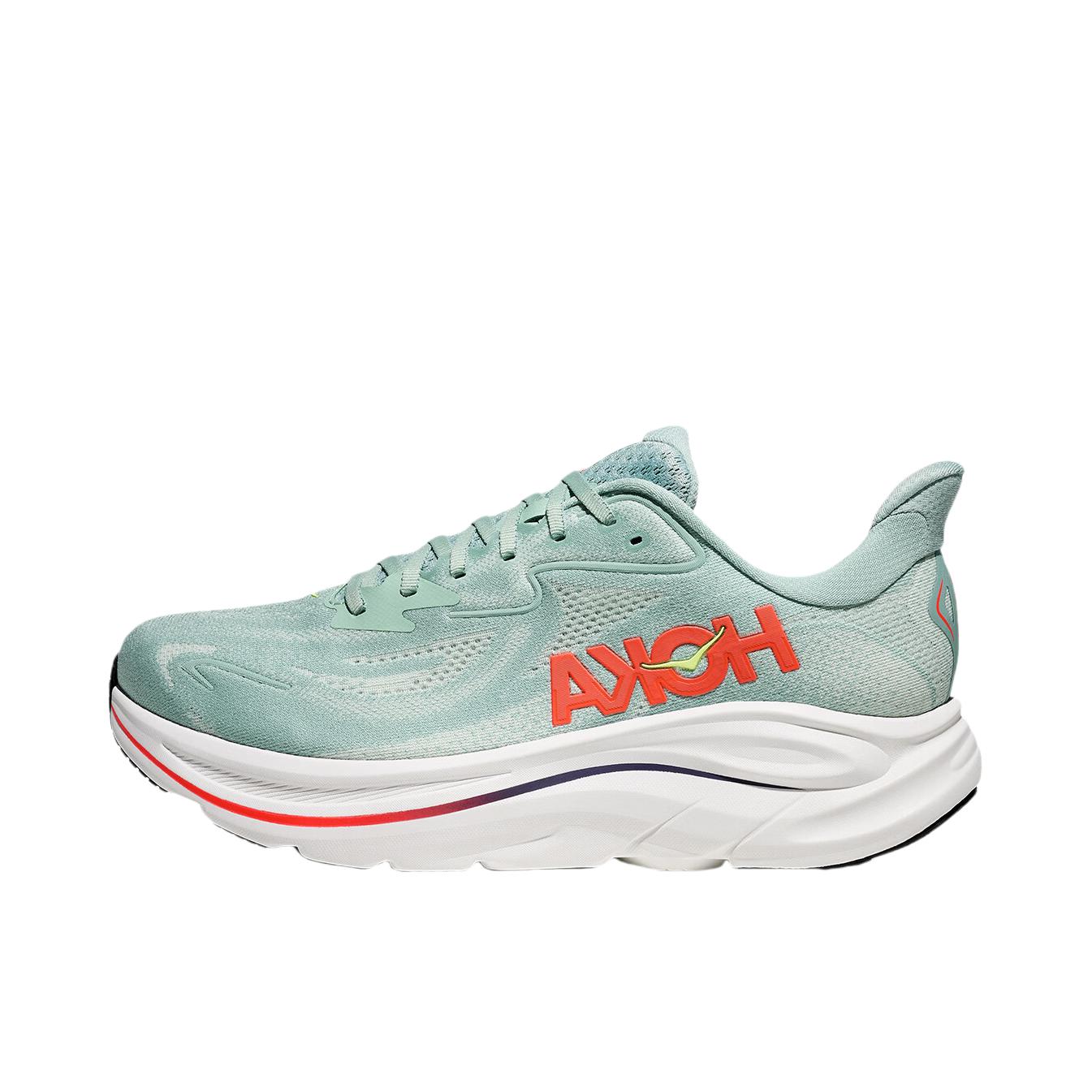 推荐商品：HOKA ONE ONE  CLIFTON 10  轻量 缓震 防滑 入门 训练 克利夫顿 10 跑鞋 宽版/苍苔绿/赤焰红