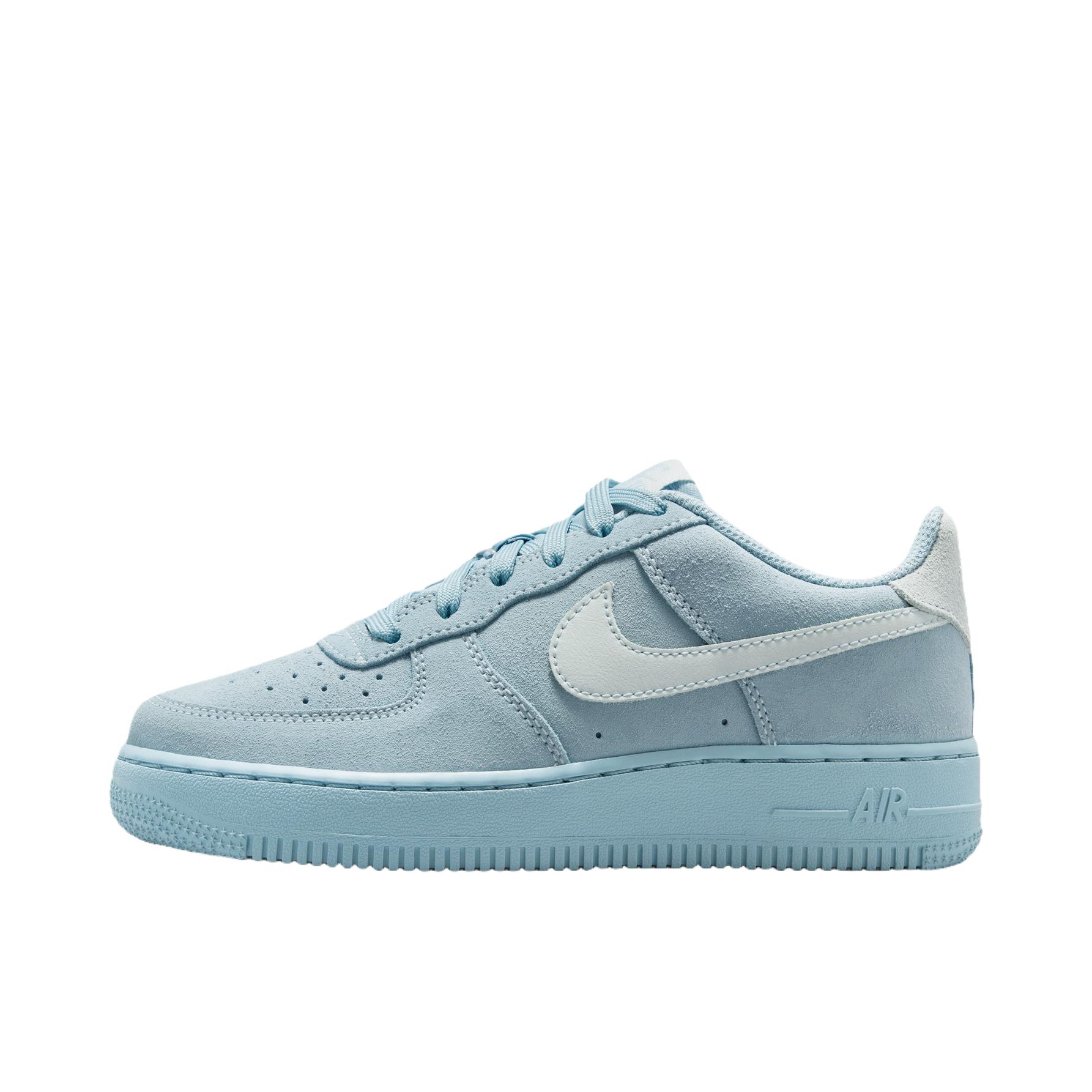 推荐商品：Nike Air Force 1 空军一号 板鞋 轻便舒适百搭耐磨防滑复古 大童/浅军械蓝/白金色