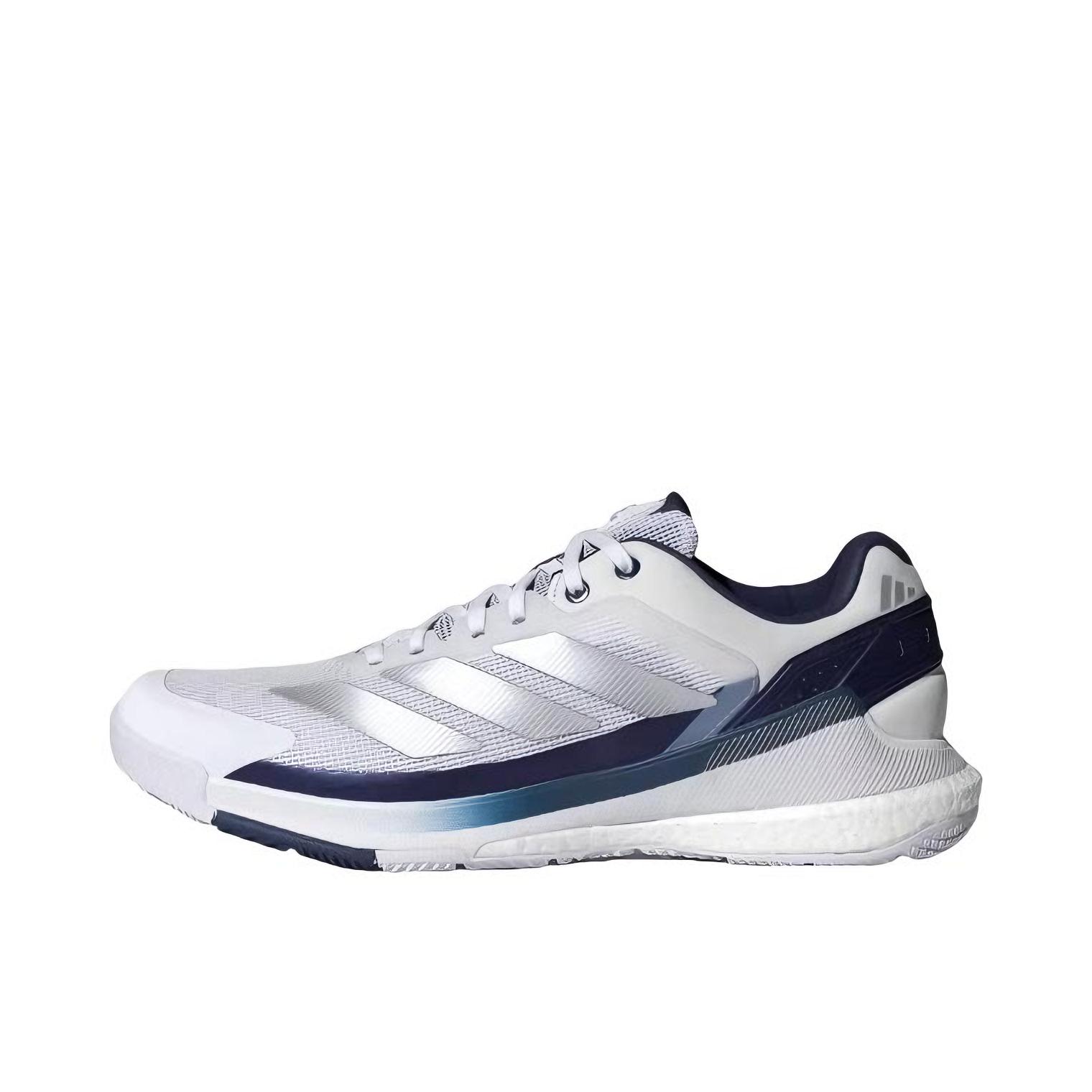 推荐商品：adidas/阿迪达斯 Crazyquick Padel 网球鞋 白色/金属银/深蓝色