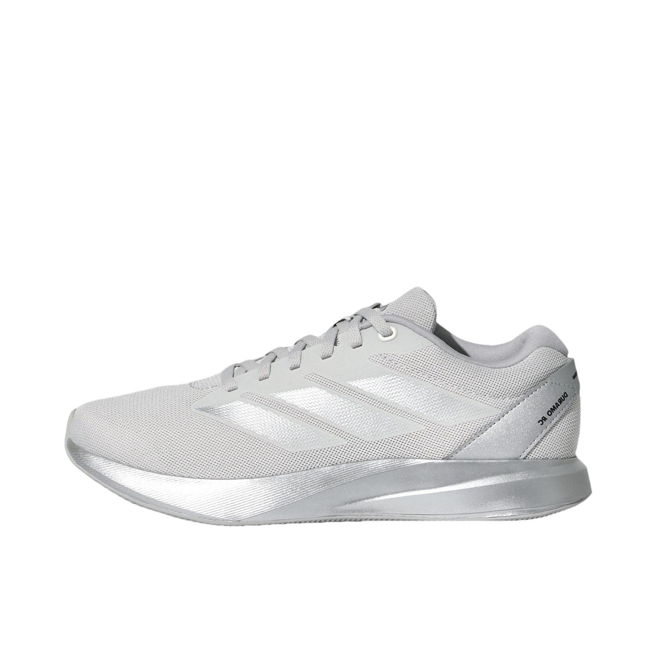 推荐商品：adidas Duramo Rc 跑鞋 织物轻盈减震防滑耐磨网布透气支撑 浅灰色/金属银