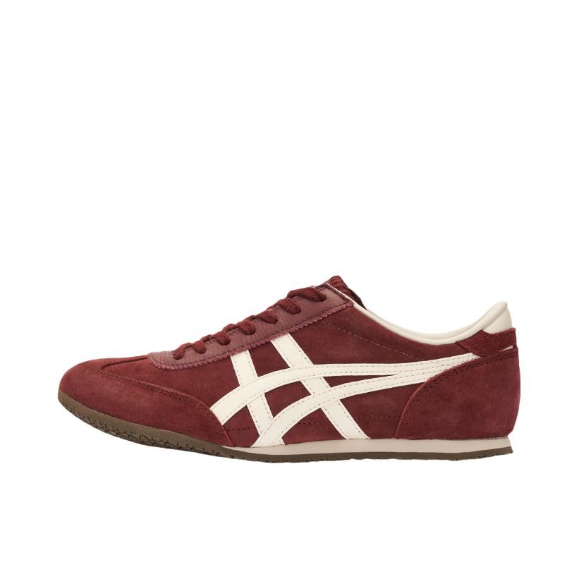 推荐商品：Onitsuka Tiger/鬼塚虎 MACHU RACER 运动休闲鞋 防滑耐磨低帮舒适百搭复古时尚 酒红色