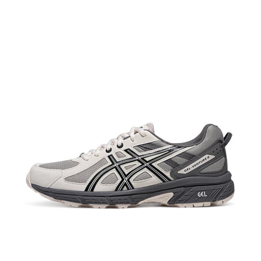 推荐商品：Asics/亚瑟士 Gel-Venture 6 跑鞋 防滑耐磨缓冲抓地减震回弹透气复古越野 灰色/绿色/白色