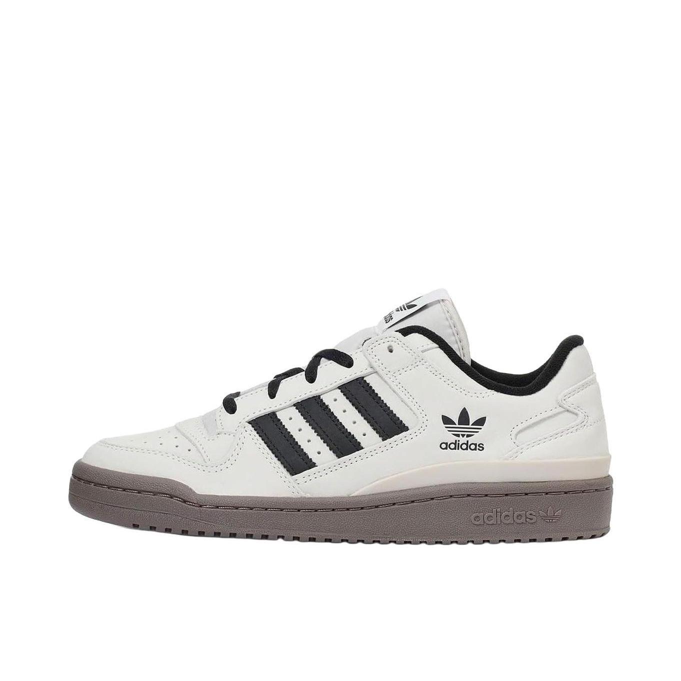 推荐商品：adidas Originals Forum 板鞋 轻便复古防滑时尚魔术贴篮球风薄底包裹性 白色/深黑色