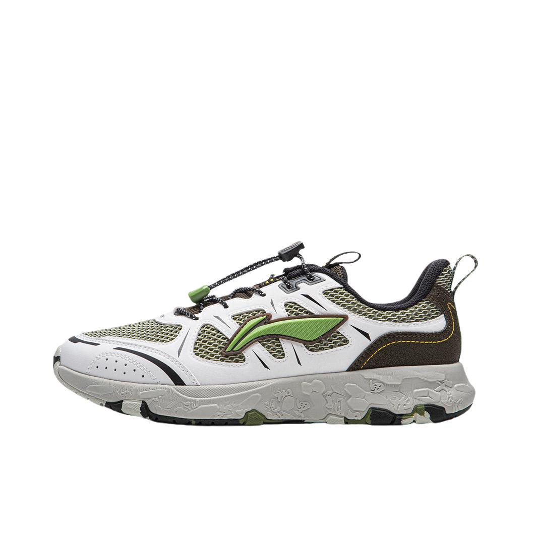 推荐商品：李宁 羚羊V2 运动鞋儿童 减震回弹圆头 大童/标准白/柏树绿