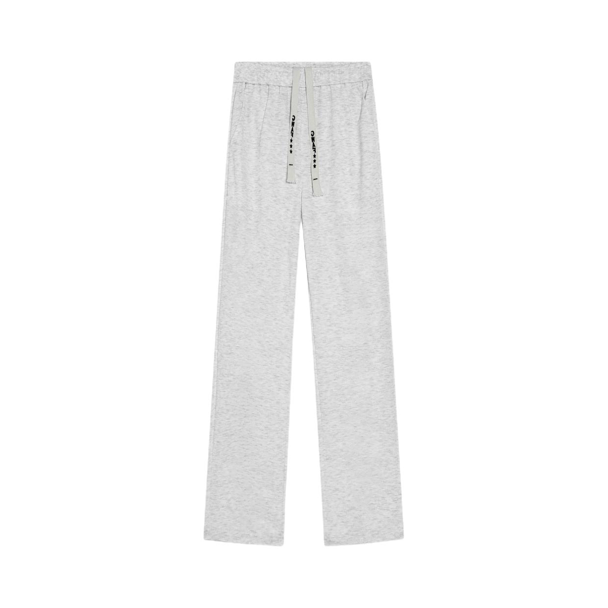 推荐商品：GWAF 直筒微喇系带垂感针织运动长裤 GAL-YA8H-TP01 白花灰