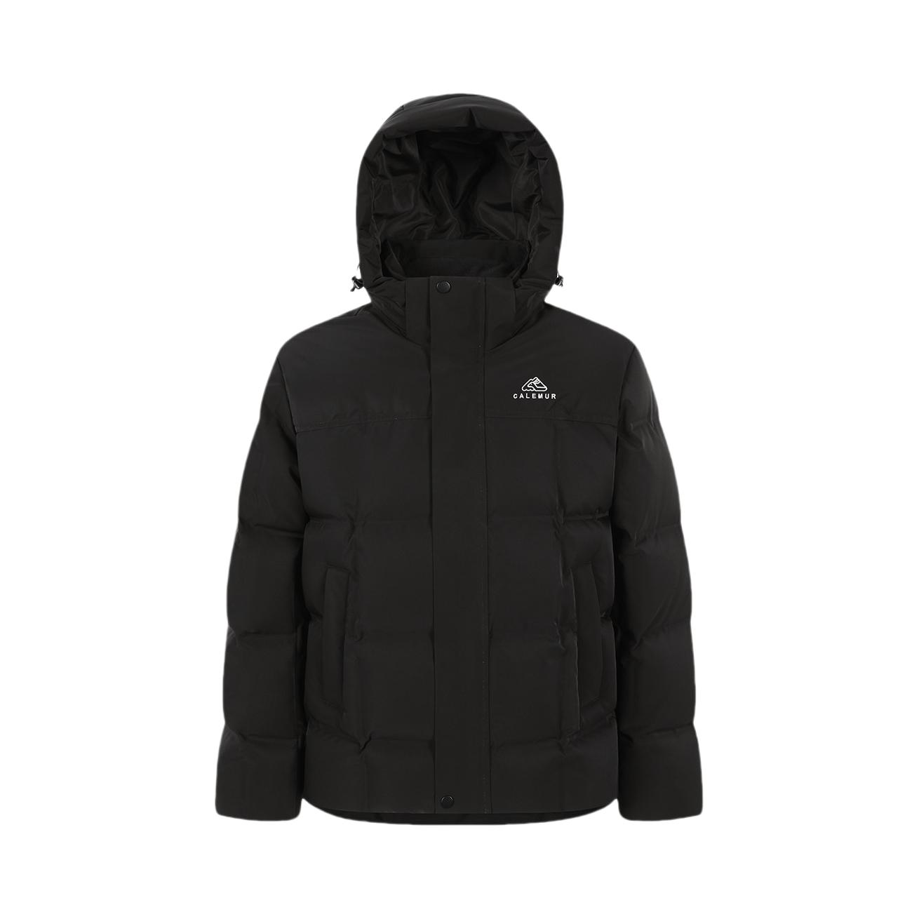 推荐商品：CALEMUR/凯莱牧 城市户外系列防风保暖加厚连帽羽绒服 GR-N112 漫暮黑