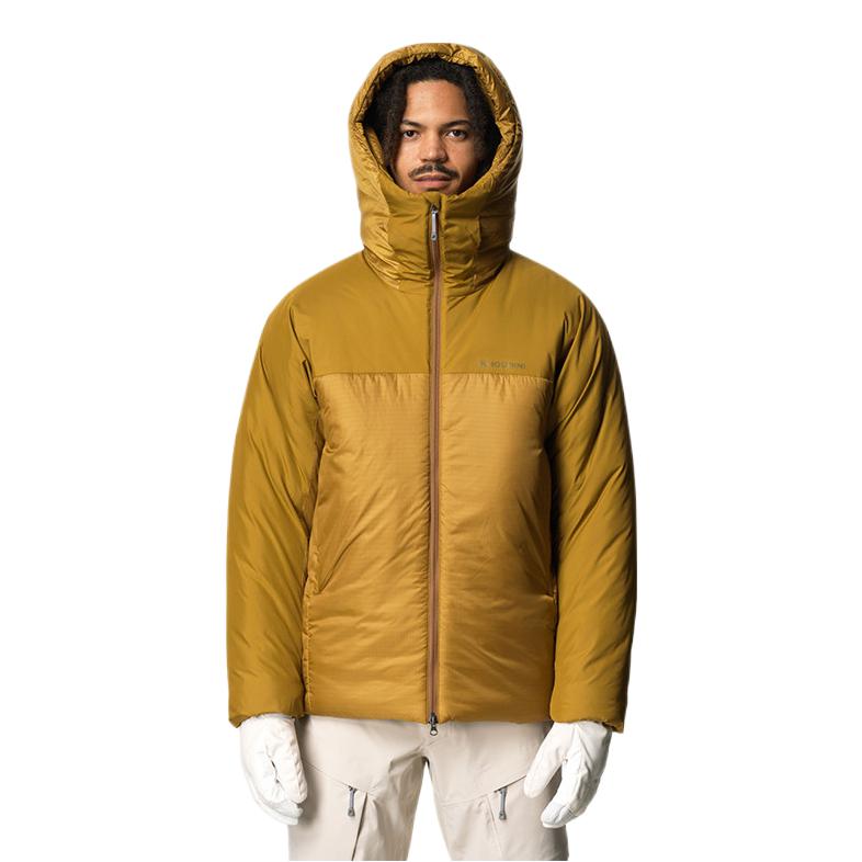 推荐商品：Houdini/胡丁尼 primaloft保暖拉链加厚长袖棉服 15810820016 黄金绿