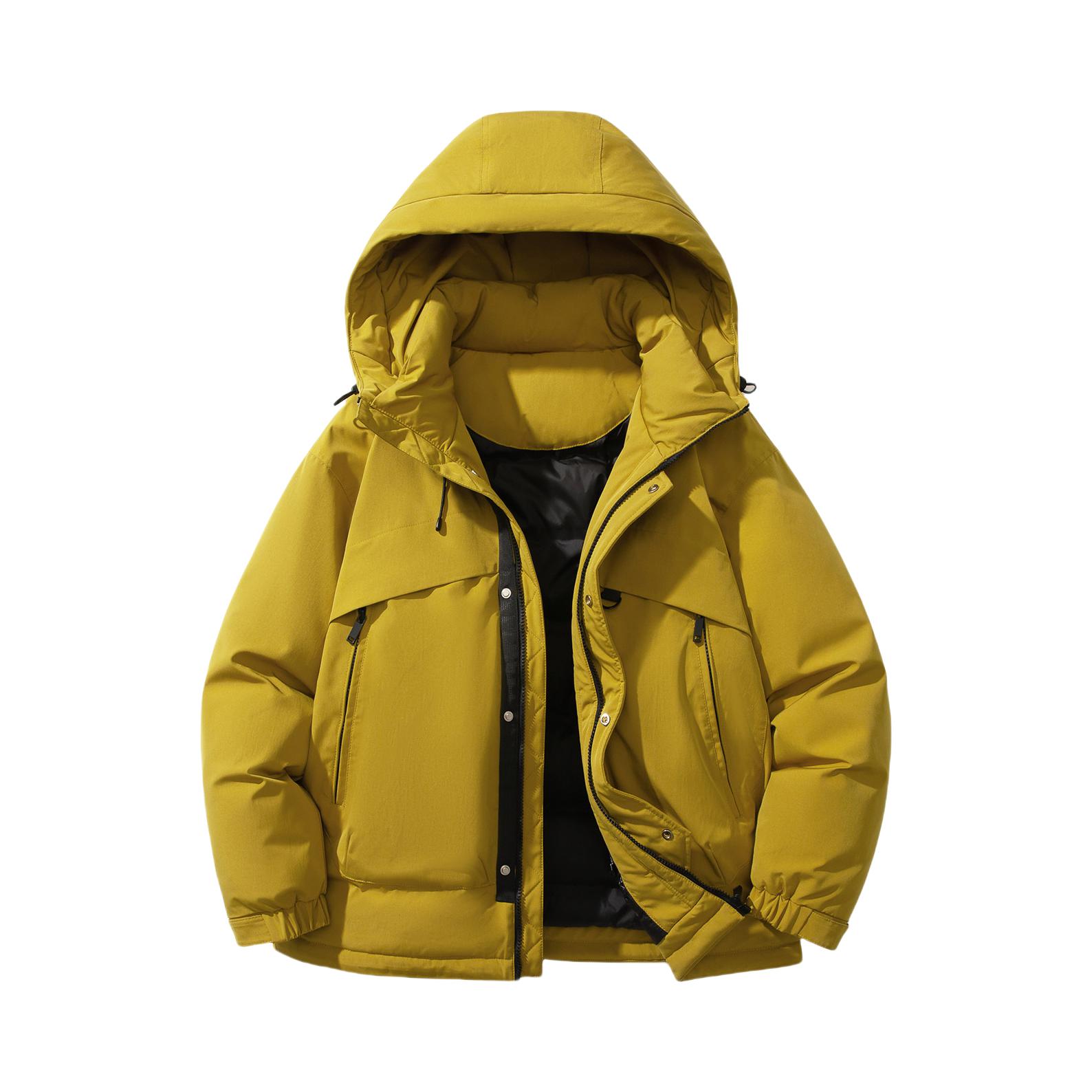 推荐商品：HERDE PEOPLE/牧荒者 保暖连帽加厚防水长袖羽绒服 AK07332-250679 黄