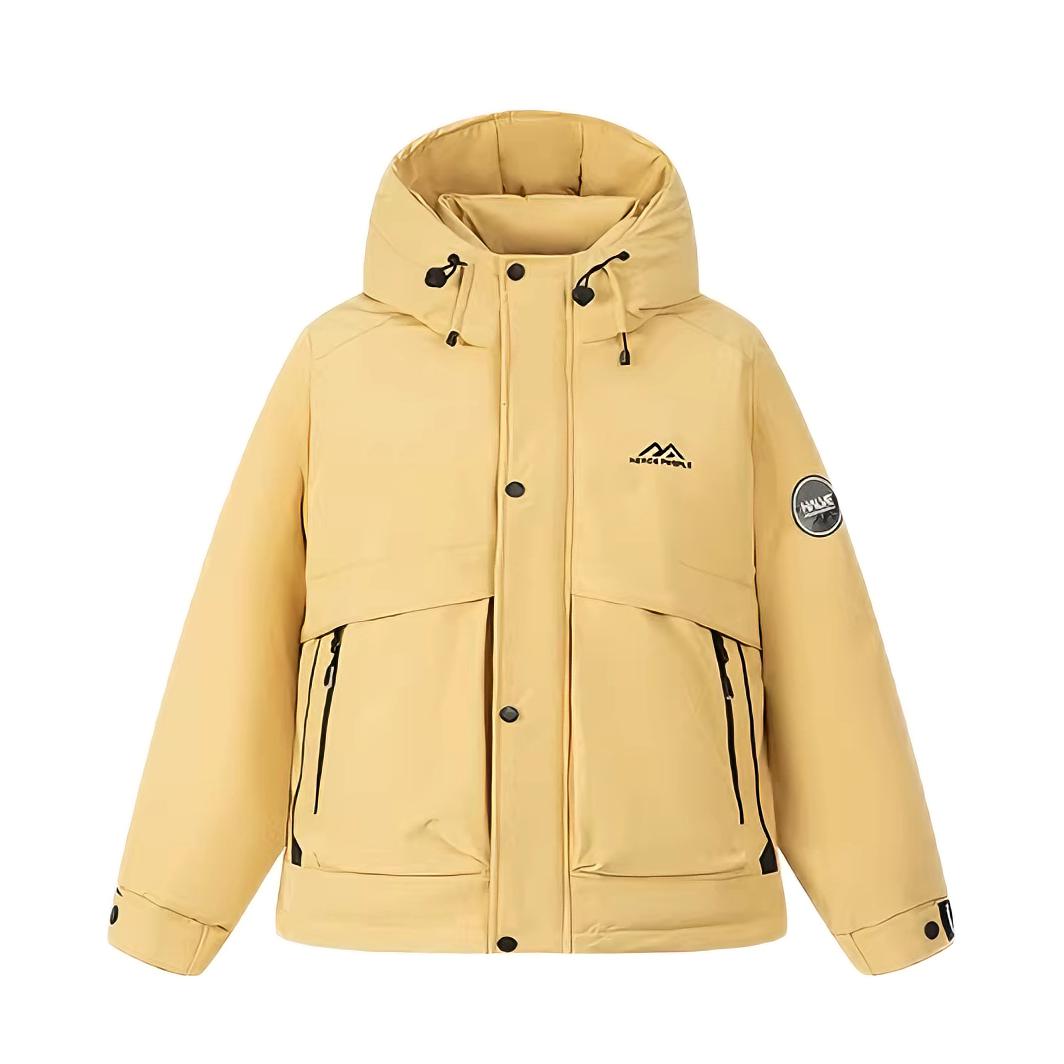 推荐商品：HERDE PEOPLE/牧荒者 漫旅系列保暖鸭绒拉链长袖羽绒服 AK2002 秋叶黄