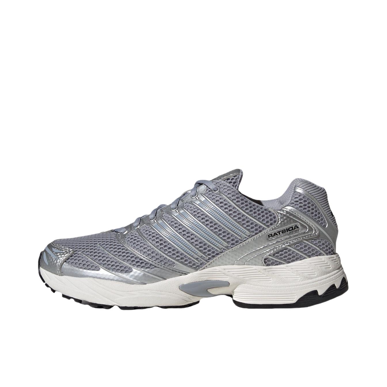 推荐商品：adidas Adistar Control 3 跑鞋 厚底橡胶圆头系带贴合网面 浅银色/金属银/黑色