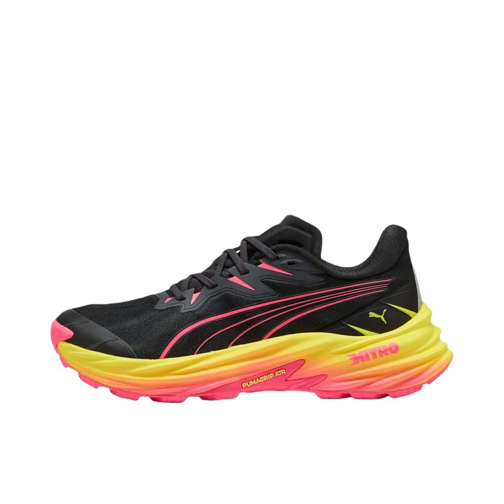 推荐商品：Puma/彪马 fast-trac nitro ™ 4 跑鞋 越野橡胶系带 黑色/黄色/粉色